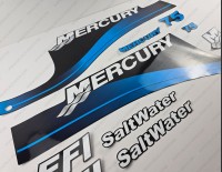 Mercury 75HP EFI Saltwater Outboard Decal Kit BLUE